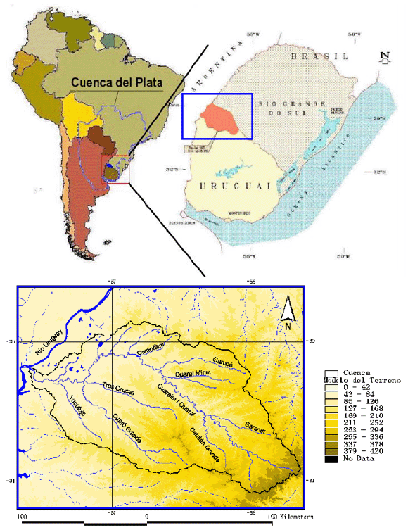 Study site, River Basin, Brazil/ Uruguay